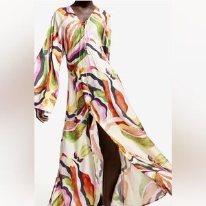 H&M Multicolor Kaftan Dress with Lacing
